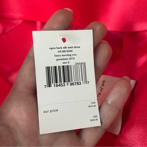 Kate Spade open back silk mini dress - Picture 3 of 4